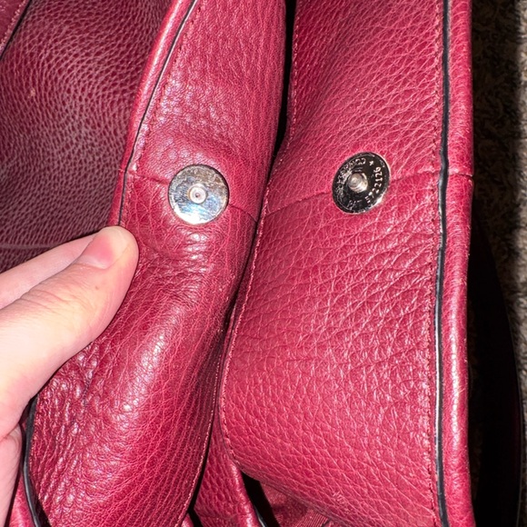 Vintage Coach Authentic Deep Red Leather Shoulder Bag - Picture 13 of 13